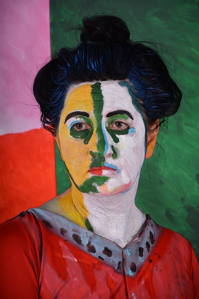 <p>Releitura de Portrait of Madame Matisse (Green Stripe), de Henri Matisse.<br /></p>