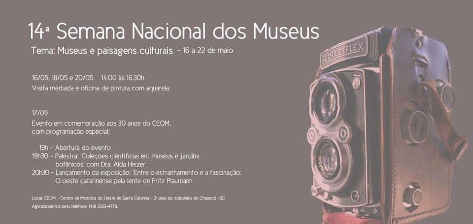 Ceom participa da Semana Nacional dos Museus com ações especiais