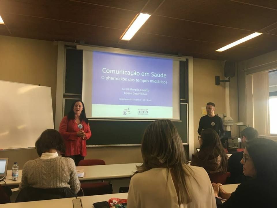 Estudante apresenta pesquisa em Portugal