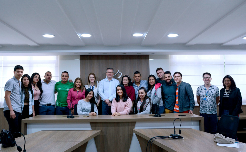 Unochapecó recebe comitiva de estudantes e professores da Colômbia