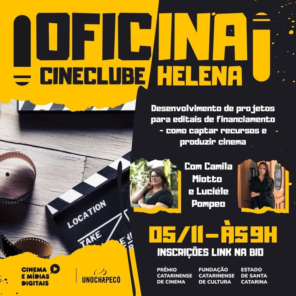Ainda dá tempo de participar das oficinas audiovisuais do Cineclube Helena