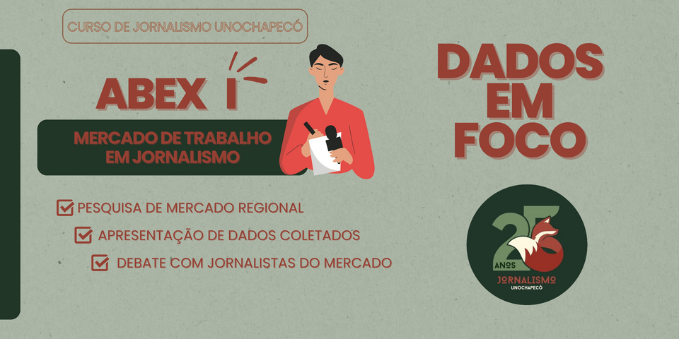 Evento apresentará pesquisa realizada pelo primeiro período de Jornalismo