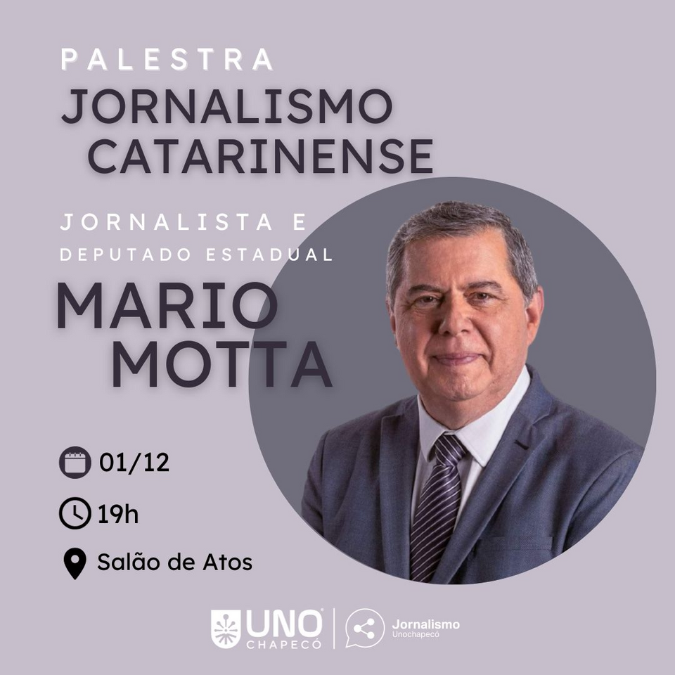 Jornalista e deputado catarinense realiza debate e lançamento de livro na Uno